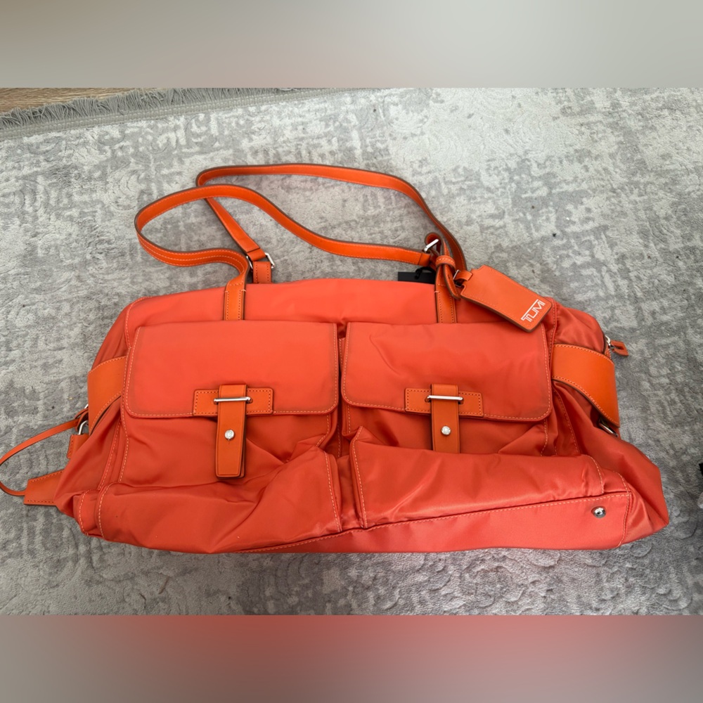Tumi Bright Orange Travel Bag